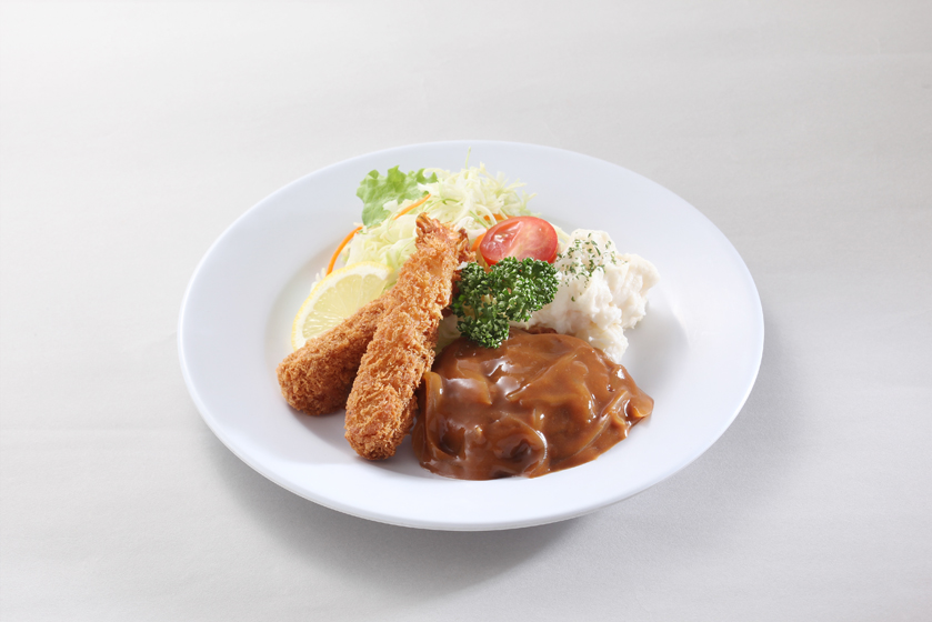 エビフライ&ハンバーグ